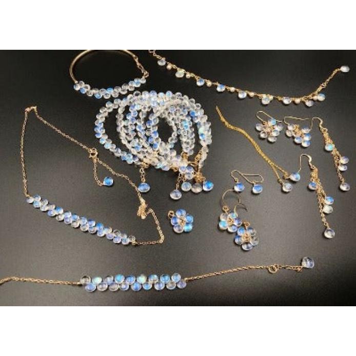 Sri Lankaanse Maansteen Teardrop Armband