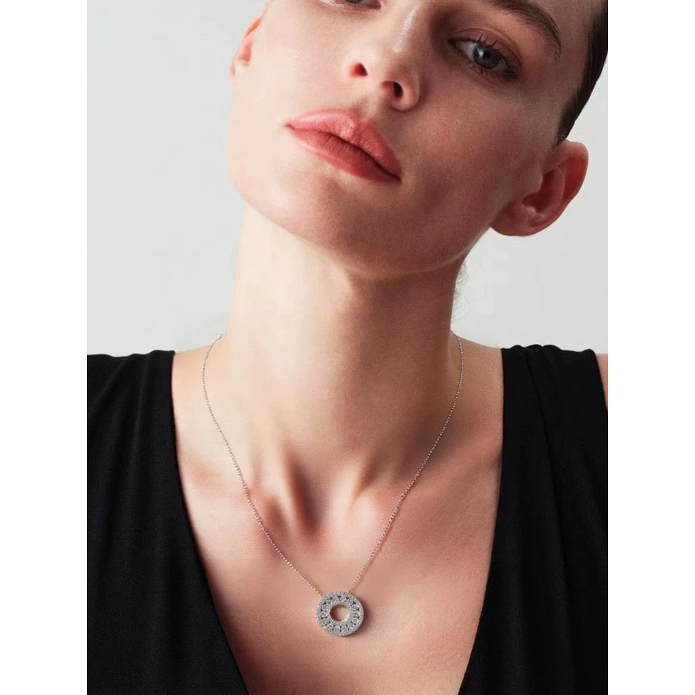 Baan Moissanite cirkel ketting
