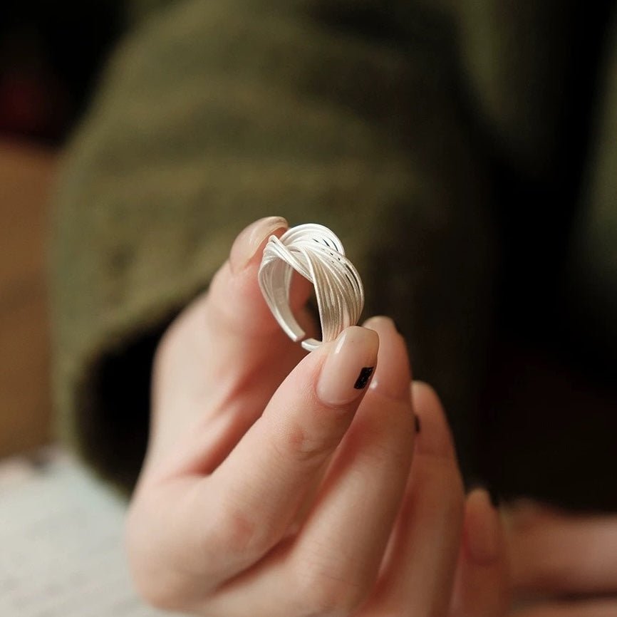 Verweven Sterling zilveren ring