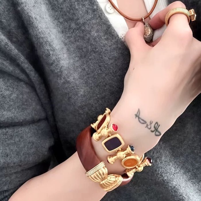 Imperial Cameo Charm Statement Armband