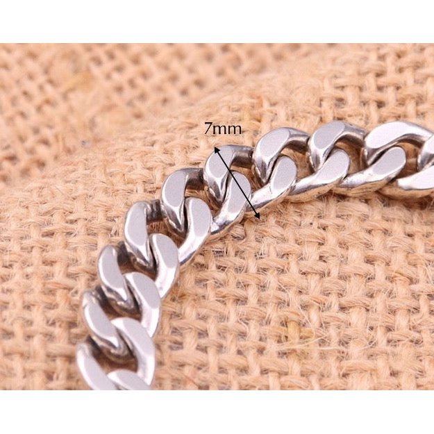 Gewaagde Sterling zilveren Cubaanse kettingarmband