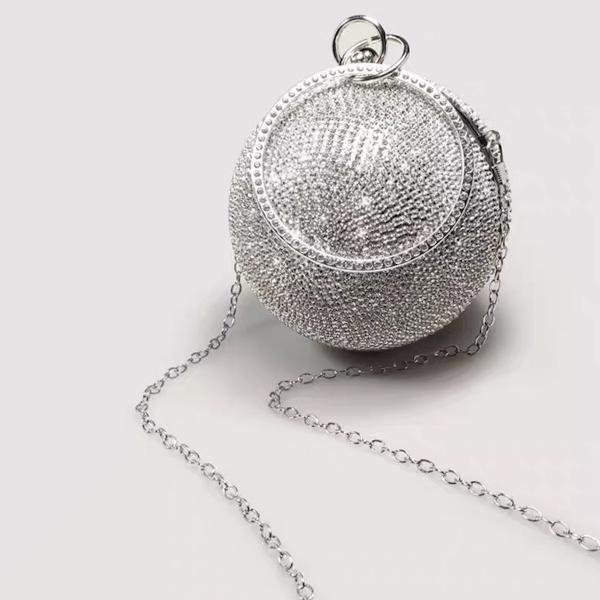 Luxe Ball Clutch-BlingBling Diamanten-Goud & Zilver