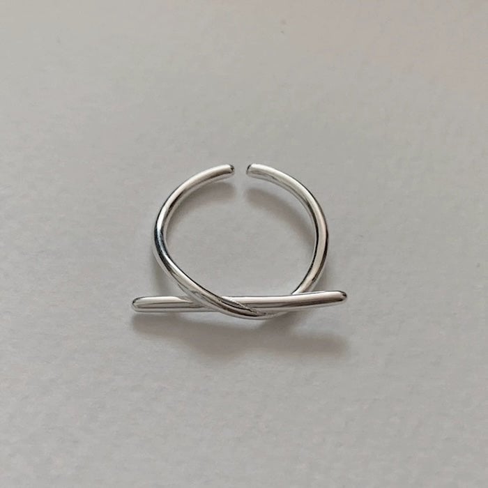 Minimalistische knoopring – 925 sterling zilver