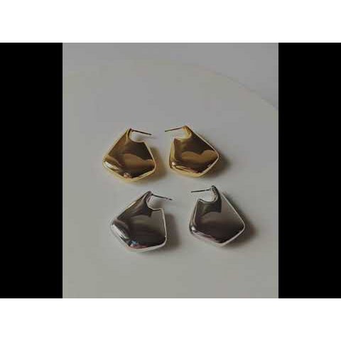 Geometrische oorbellen-goud en zilver