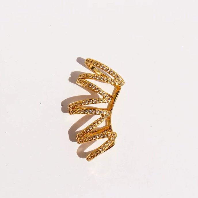 Geometrische Pavé Wrap-oormanchet