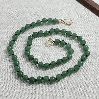 Tijdloze groene Aventurijn kralen ketting