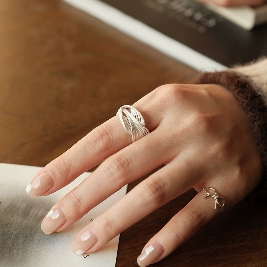 Verweven Sterling zilveren ring