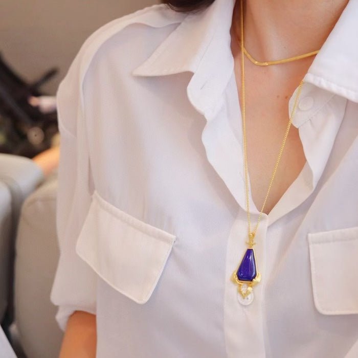 Koninklijk wapen Lapis Lazuli hanger ketting