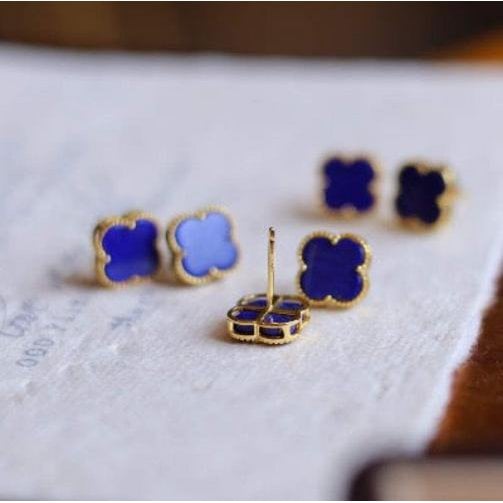 Lucky Clover Lapis Lazuli oorstekers
