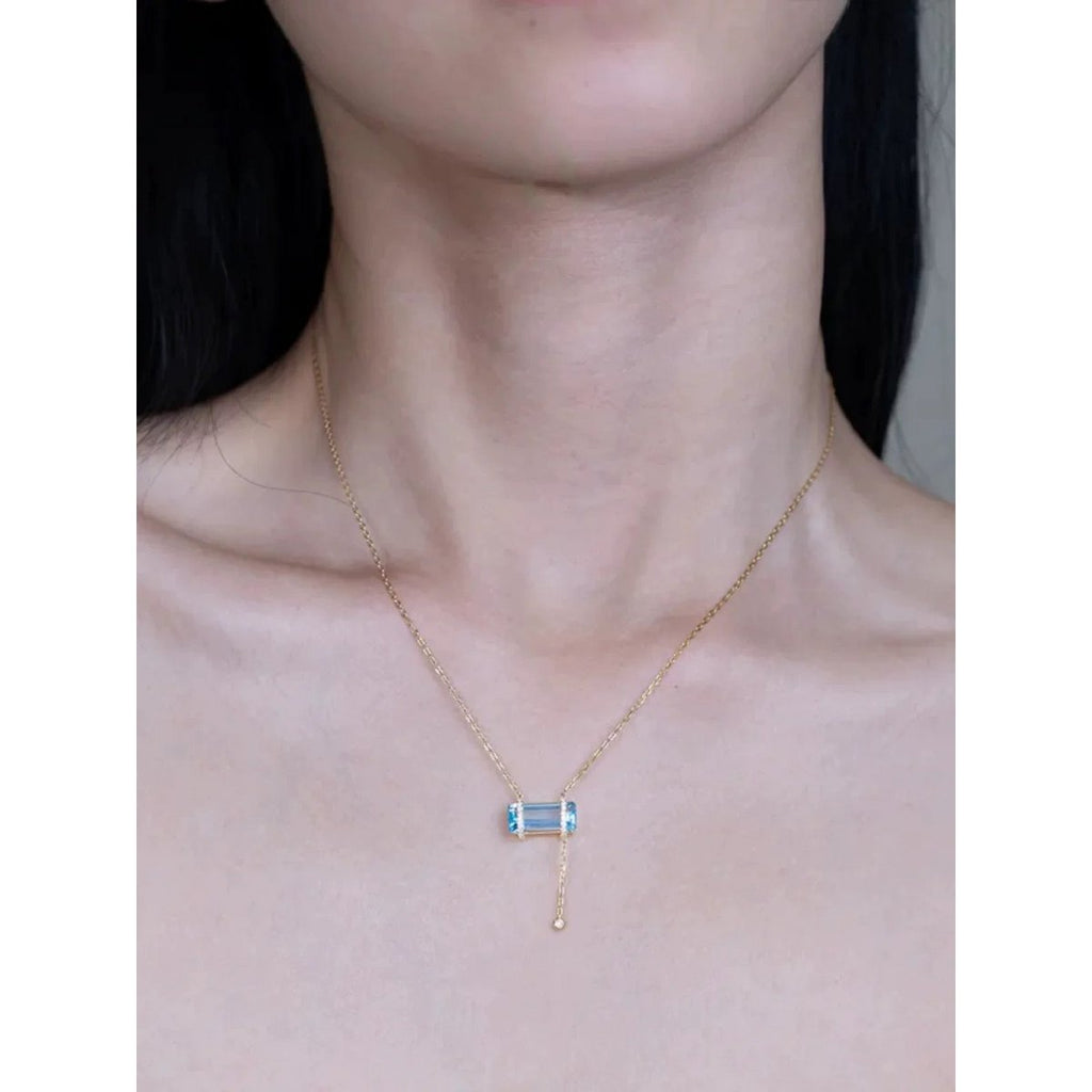 Sky Blue Ice Sugar Bar ketting