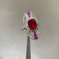 Art Deco stijl Ruby statement ring