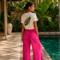 T-shirt met bananenblad