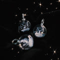 Helder kwarts rendieren ketting