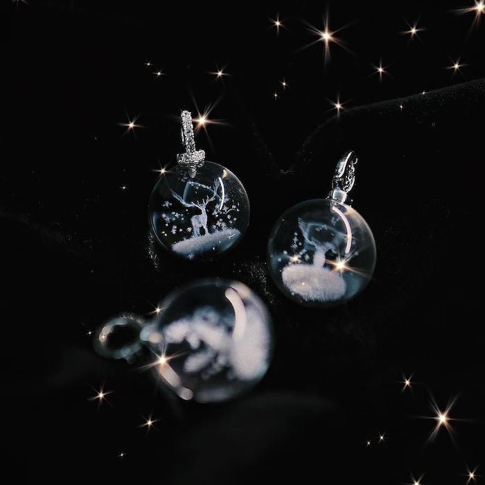Helder kwarts rendieren ketting