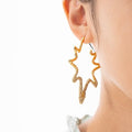 Luxe zeester oversized hoepel oorbellen