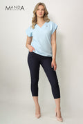 Light blue top