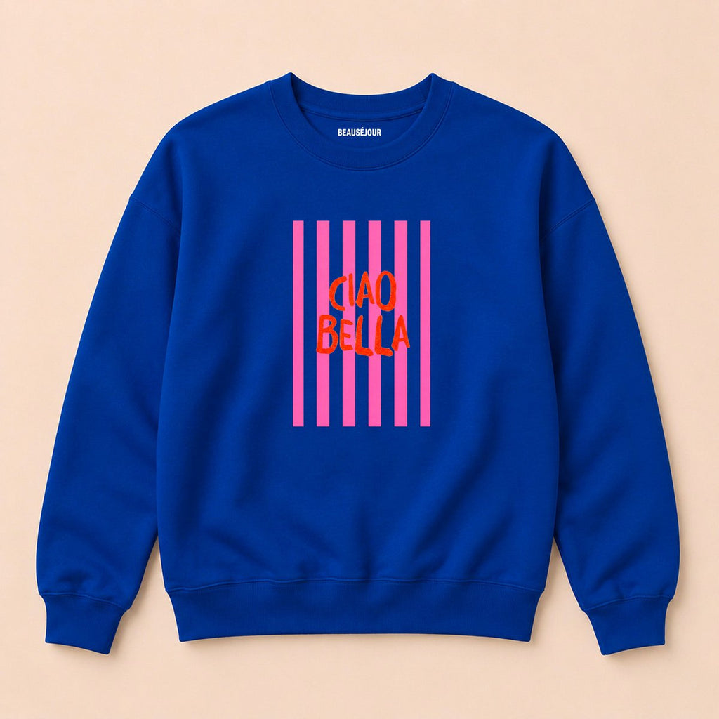 Sweat blauw Hallo Bella