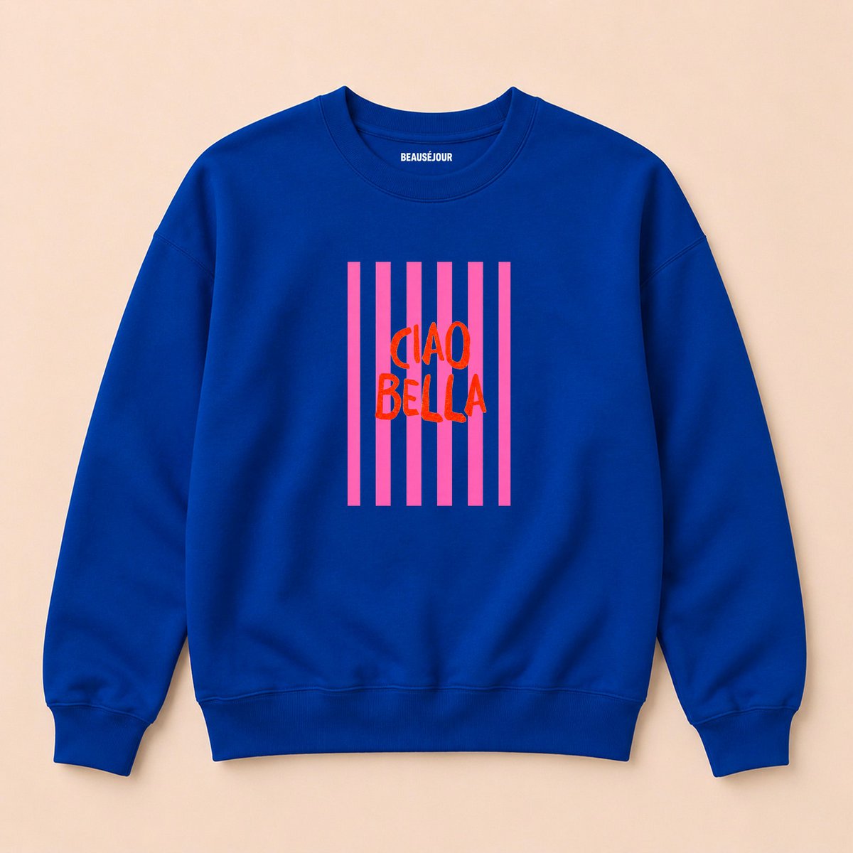 Sweat blauw Hallo Bella