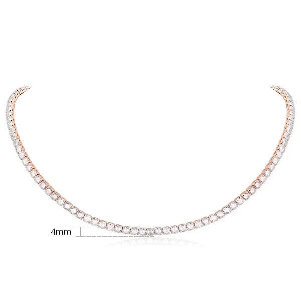 Tijdloze Rivière-chokerketting met diamantlook