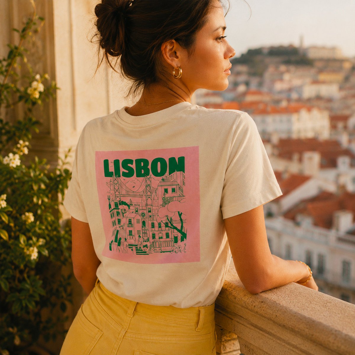 Lissabon crème T-shirt