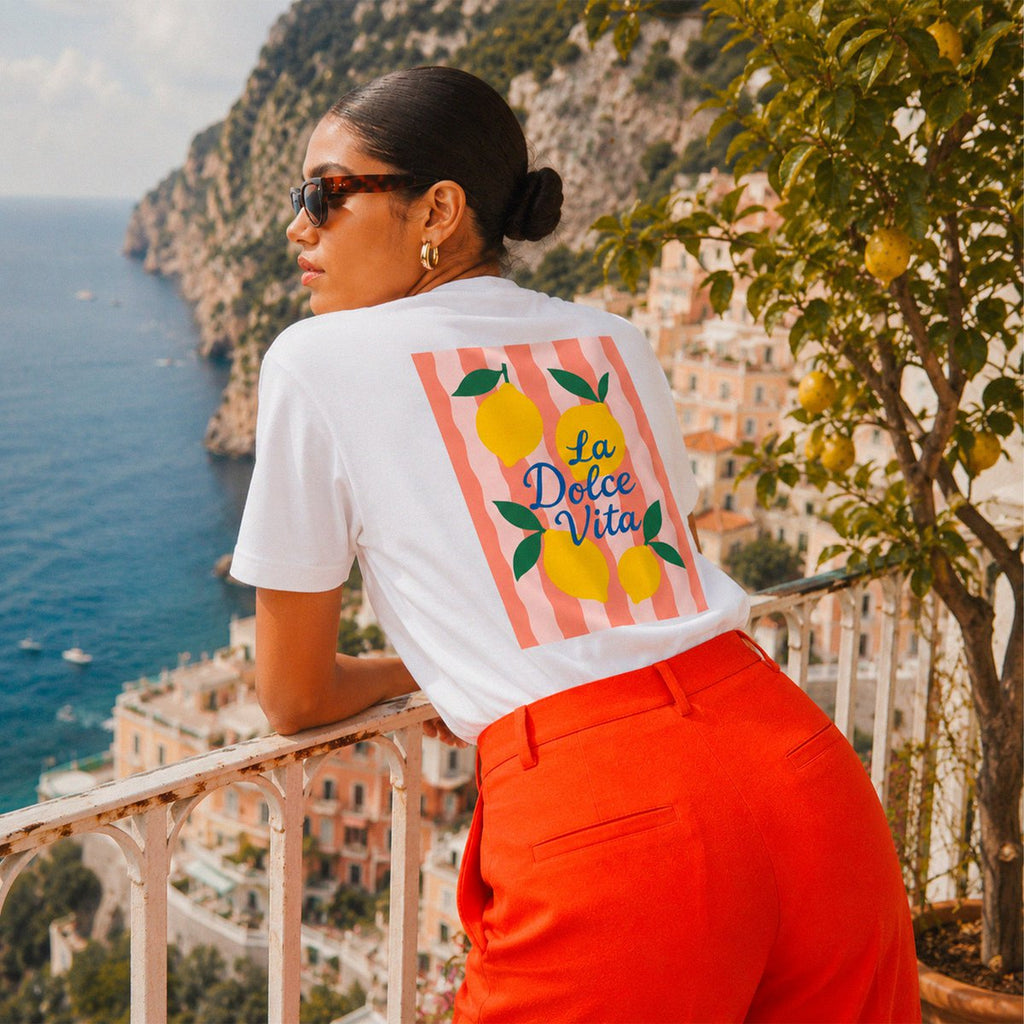 T-Shirt blanco Dolce Vita citroen