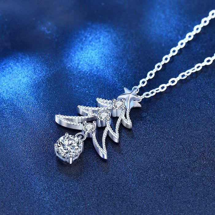 Moissanite kerstboom ketting