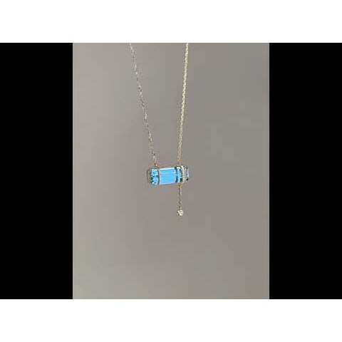 Sky Blue Ice Sugar Bar ketting
