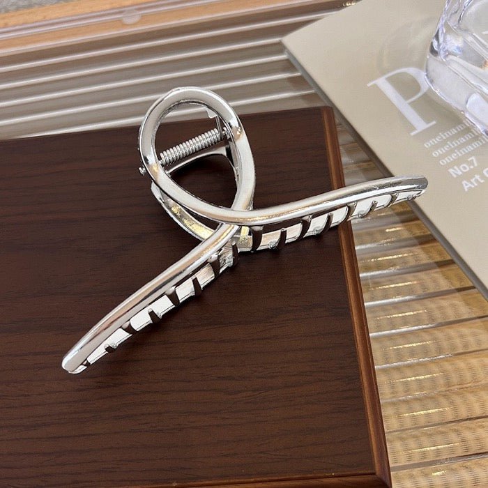 Minimalistische lijn grote klauw metalen haarclips