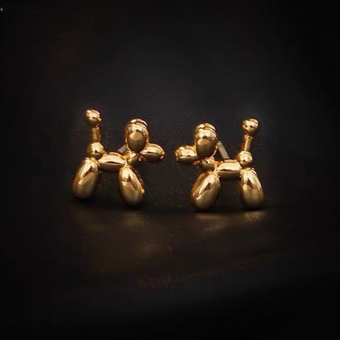 Ballonhond kleine oorstekers-goud en zilver