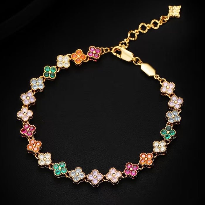 Caleidoscoop klaver kristal armband