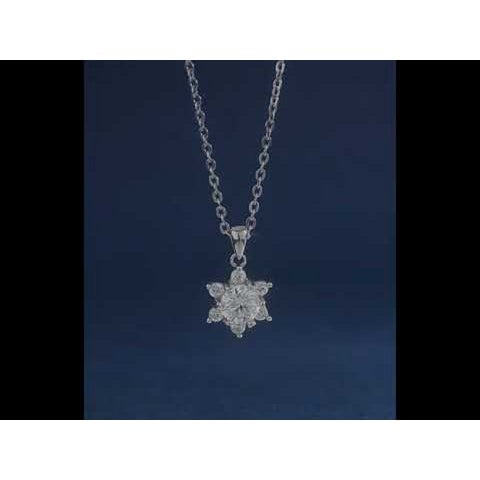 Luxe 1CT Moissanite Sneeuwvlok ketting