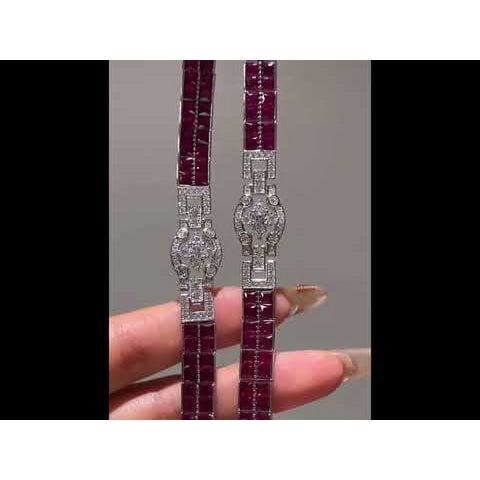 Elegante Ruby Line verstelbare armband