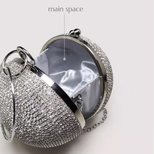 Luxe Ball Clutch-BlingBling Diamanten-Goud & Zilver