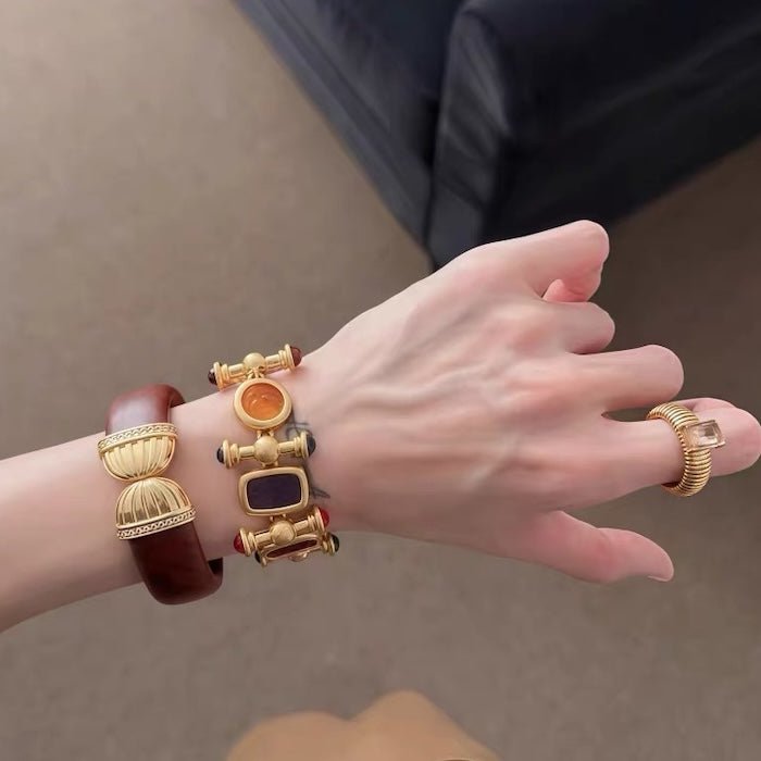 Imperial Cameo Charm Statement Armband