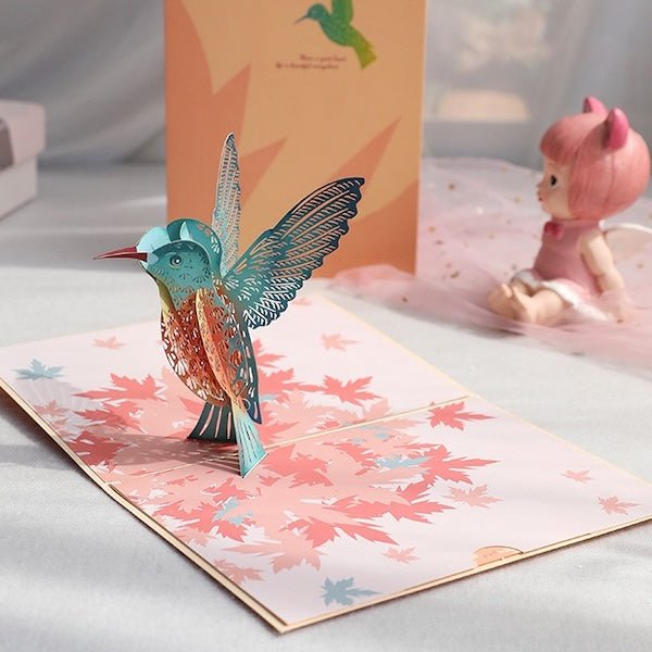 Betoverde kolibrie pop-up wenskaart