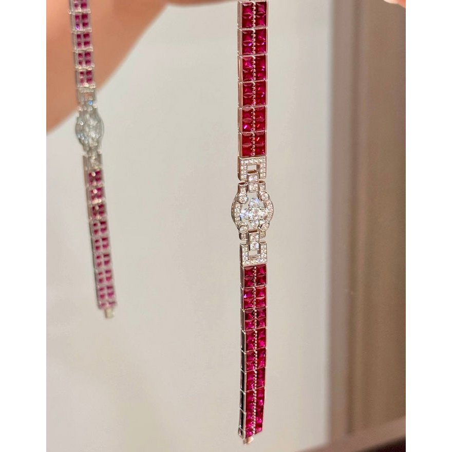 Elegante Ruby Line verstelbare armband
