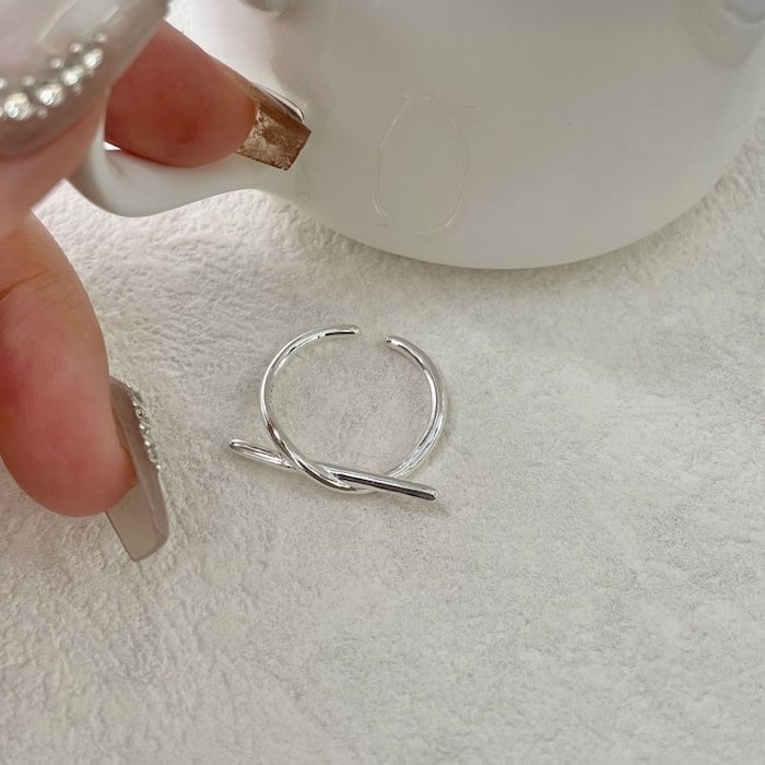 Minimalistische knoopring – 925 sterling zilver