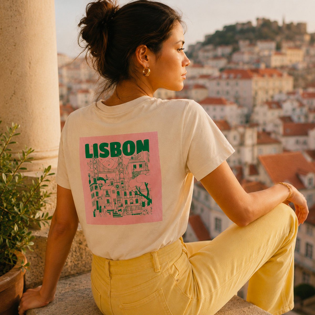 Lissabon crème T-shirt