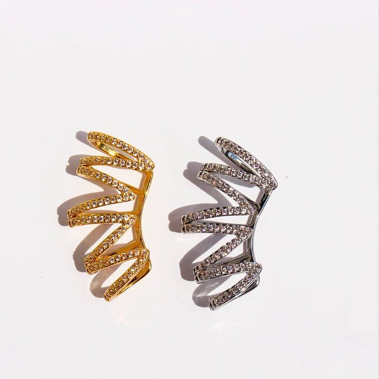 Geometrische Pavé Wrap-oormanchet