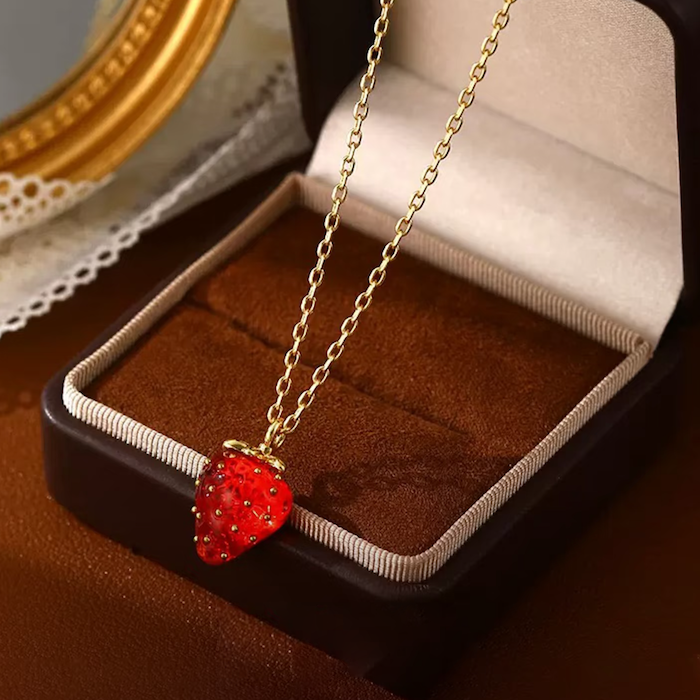 Zoete Aardbei Sieraden Set