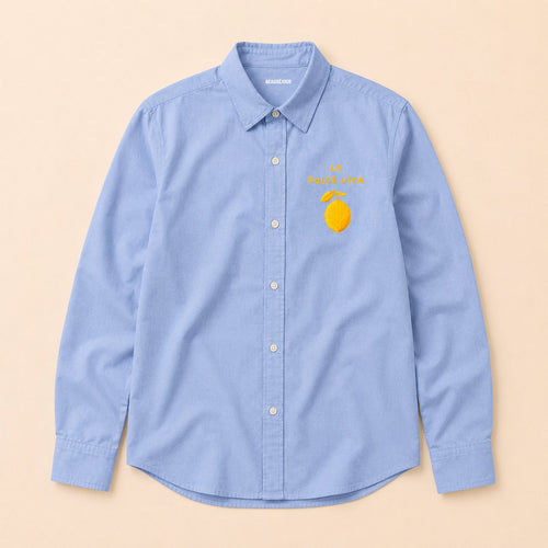 Chemise Oxford Dolce vita citron geel