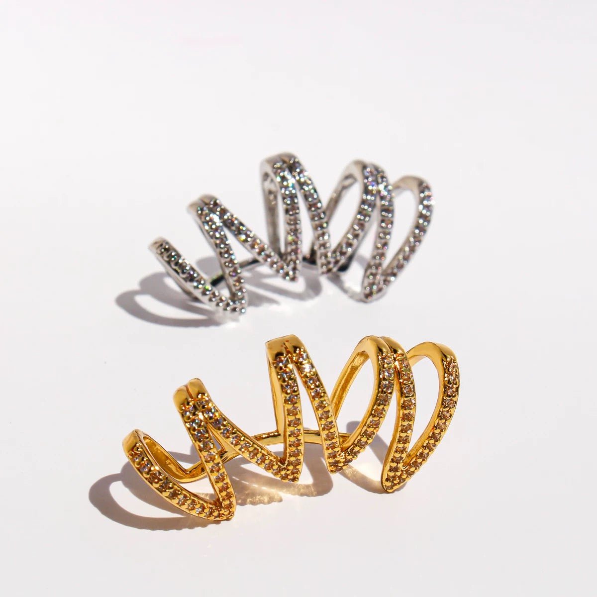 Geometrische Pavé Wrap-oormanchet