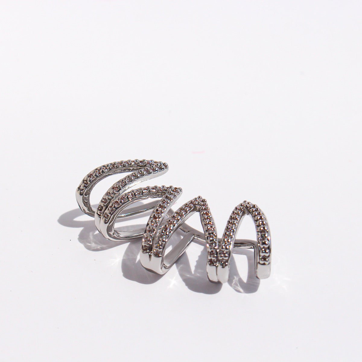 Geometrische Pavé Wrap-oormanchet