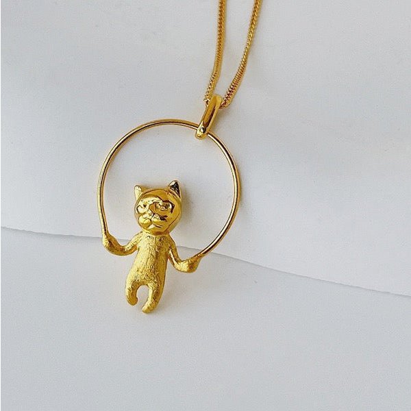 Touwtjespringende kat ketting