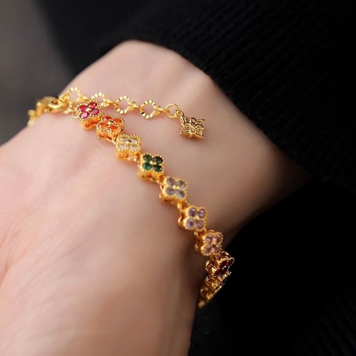 Caleidoscoop klaver kristal armband