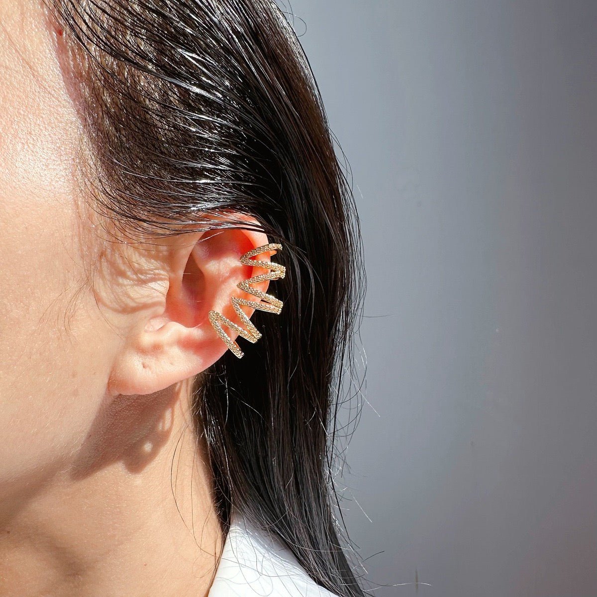 Geometrische Pavé Wrap-oormanchet