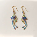 Dynastie Cloisonné Phoenix & bloem oorbellen
