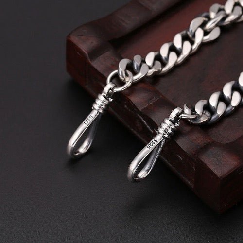 Gewaagde Sterling zilveren Cubaanse kettingarmband