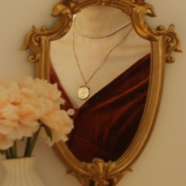 Tijdloze Rivière-chokerketting met diamantlook