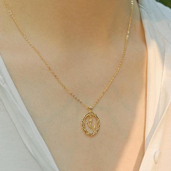 Moderne Vintage Tulpenketting – Goud Vermeil
